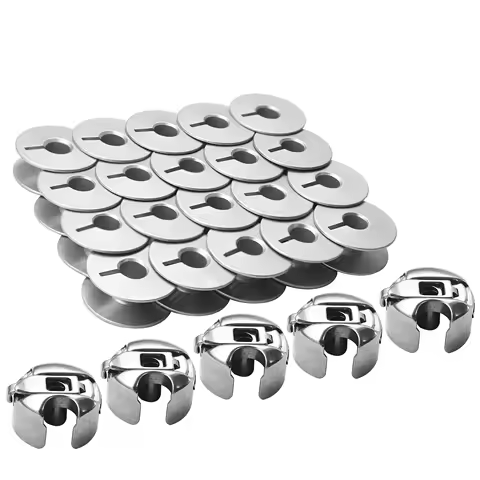 Industrial Sewing Accessories 5PC ''L'' bobbin case BC-DB1 & 20PC ''L'' aluminum bobbins 55623AS for