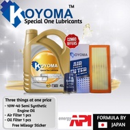 PROTON SAGA(BLM) AIR FILTER + OIL FILTER + KOYOMA 10W40 SEMI SYNTHETIC ENGINE OIL