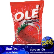 ลูกอม รสสตรอเบอร์รี่ 100 เม็ด โอเล่ Ole Strawberry Flavor Candy ลูกกวาด แคนดี้ อมยิ้ม ทอฟฟี่ ขนมหวาน