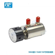 Stepper Single-Strand Attenuator 0-10dB1dB5W Manual SMA Attenuator Adjustable Knob Connector Type Ro