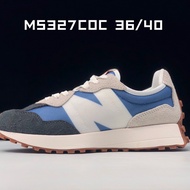 8cya New Balance ms327 King running shoes fitness men women couple shoes gray-blue jogging retro fas