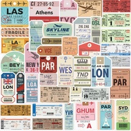 Zinc Sign Vintage retro Flight Ticket POSTAGE Fuji Mountain sticker Stamp Travel 40PCS