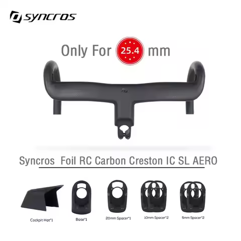 Syncros 25.4mm Full Carbon Creston IC SL AERO Integrated Cockpit Road Bike Handlebar Fully Integrate