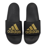 adidas Slippers Adilette Comfort Black Gold Big LOGO Men's Shoes Women's [ACS] GY1946