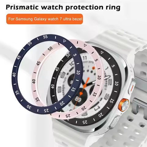 For Samsung Galaxy Watch7 Ultra 47mm Bezel Oil Injection Diamond Circle Circle Prismatic Watch Prote