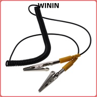 WININ Anti-Static ESD Grounding Cable, 2mm PU,Metal Coiled Cord, 180cm / 71" Male-to-Female Polyuret