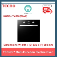 TECNO 7 Multi-Function Electric Oven, TMO 38 Black