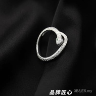 Male Female Snake Manufacturer Fashion Open Ring Wholesale Pure Unique Cool Silver Ring Trendy ins R