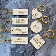 Keychain kayu l Engraving keychain l Keychain nama