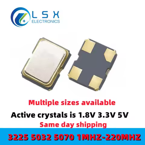 (10Pcs) 7050 5032 3225 2520 SMD Active Crystal Oscillator 4M 6M 8M 10M 12M 16M 20M 24M 25M 27M 30M 3