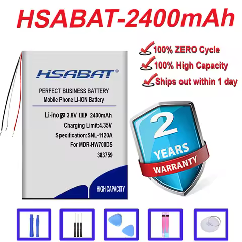 Top Brand 100% New 2400mAh LIS1494HNPPC Battery for Sony MDR-HW700DS NWZ-F800 F805 F806 NWZ-A15 LIS1