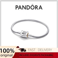 Pan S925 Sterling Silver Princess Storybook Lab-grown Diamond Snake Chain Bracelet Valentine's Day P