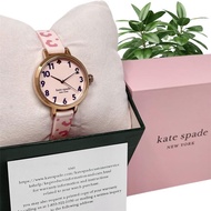 Kate Spade Pink/Rose Gold-Tone Slim Metro Rose-gold Silicone Womens KSW 1649 Watch