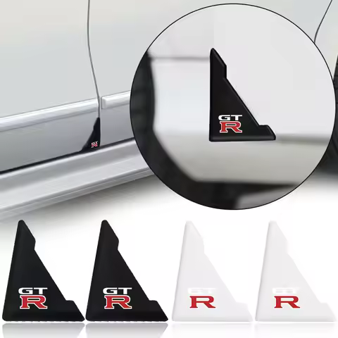 2PCS Silicone Car Badge Door Corner Cover Bumper Crash Scratch Protector For Nissan GTR C210 R30 GTS