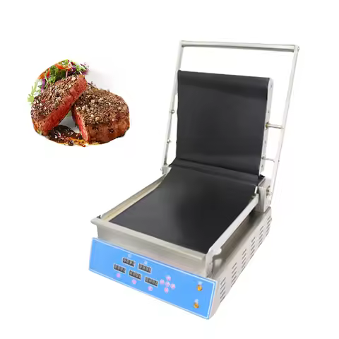 Commercial Panini Press Grill Sandwich Intelligent Timing Bread Toaster Panini Maker On Sale