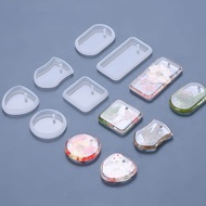 DIY Epoxy Resin Mold Listing Tag Square Round Oval Heart-shaped Love Pendant Silicone Mold