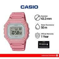 CASIO WOMEN'S WATCH W-218HC-4A / W218HC DIGITAL RUBBER ORIGINAL WITH WARRANTY