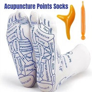 Acupuncture Points Socks Foot Massage Acupoint Illustrated Socks Tool Massage Pattern Socks