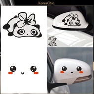 Korea_2Pcs Lovely Eye/Panda Cartoon Reflective Car Rearview Mirror Sticker Decal Decor