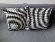 IKEA 黑白色 沙發咕𠱸套連鴨毛羽絨芯 sofa cushion