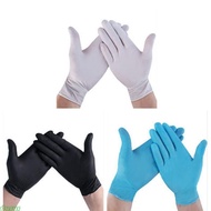 dusur 100pcs Nitrile Gloves Rip Resistant Disposable Black Gloves Work Safety Gloves