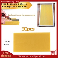 30Pcs Bee Hive Foundation Sheets, Deep Beeswax Foundation Sheets for Bee Frames Beekeeping Tool 41.5