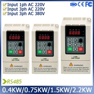 VFD Inverter 0.4KW 0.75W 1.5W 2.2KW Input 1-phase 220V 3-phase 220V 3-phase 380V Output 3-phase 220V