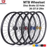 HX49 ☸Bolany MTB Bike Wheelset 26/27.5/29er Clincher Quick Release 32H Hub Bicycle  Disc Brake Wheel