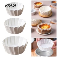 PRASI 50Pcs Basques Cake Paper, 4/6/8inch Foldless Disposable Baking Papers,  Cake Wrap Oilproof Kit