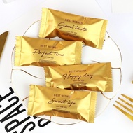 Set of 100 4x9cm gold candy bags in 4 designs