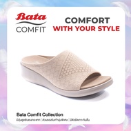 Bata Comfit บาจา คอมฟิต รองเท้าแตะผู้หญิง รองเท้าเพื่อสุขภาพ รองเท้าแตะแฟชั่น เสริมสุขภาพ สูง 1 นิ้ว สำหรับผู้หญิง  รุ่น Zeta สีเบจ 6698868