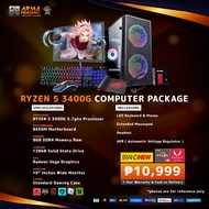 BRANDNEW COMPUTER SET RYZEN 5 3400G 8GB DDR4 128GB SSD