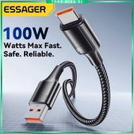 ESSAGER Multifunction Type C Data Cable Fast Charging Braided 100W 7A - EXC7A-JJ01-P