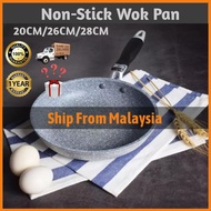 0056 Non-stick Pan Frying Pan Maifan Stone Pan Stone Wok (20cm/26cm/28cm)