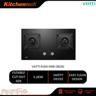 Vatti Flexi Hob C822G 5.2KW Built-in Flex Hob 2 Burner Safety Device 99 Minutes Independent Timer Co