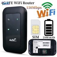 Lanlan 4G LTE Router Pocket 150Mbps WiFi Repeater Signal Amplifier Pocket Mobile Hotspot With SIM Card Slot For Outdoor Travelers