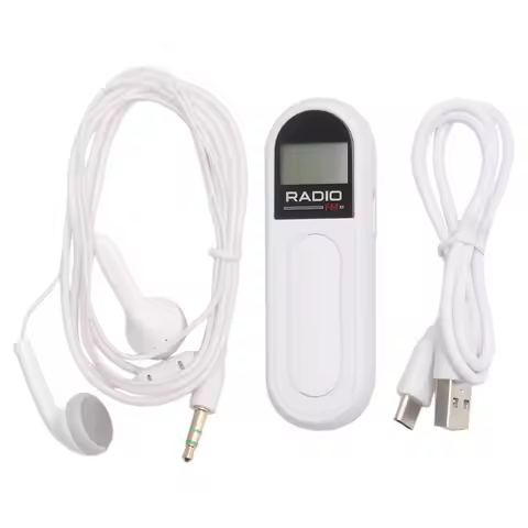A25P Mini Pocket FM Radio 300Mah Rechargeable Portable 76-108MHZ Radio With Backlight LCD Display Wi