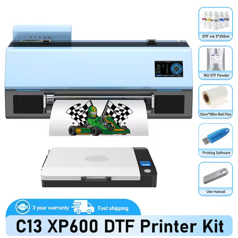 A3 XP600 DTF Printer A3 DTF Impresora DTF Printing Machine Directly to Film T-shirt Printer For Bags