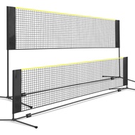 Badminton Pickleball Net - height adjustable portable net for junior tennis, kids volleyball &amp; soccer, badminton racket