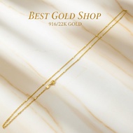 22k/ 916 Gold Rope and Bar Necklace by Best Gold Shop