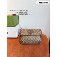 Gucci1120 Classic GG Pattern Tiger Head Crossbody Bag