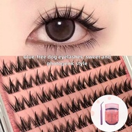 【No Glue Neede】100 Clusters No Glue Eyelashes, Self-Adhesive Voluminous Lash Clusters, Manga Style B