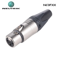 ▶1 Pcs Original Swiss Neutrik Silver-Plated Xlr ปลั๊ก NC3FXX 3หญิงตัวเชื่อมต่อสายเคเบิลนิกเกิลที่อยู