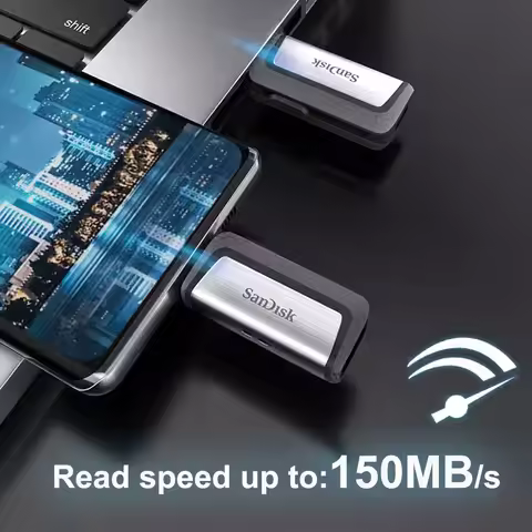SanDisk 2-in-1 Ultra Dual Drive USB Type-C 64G 128G 256GB OTG USB3.1 Performance of up to 150MB/s Du