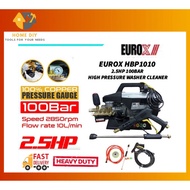 EUROX HBP1010 2.5HP 100BAR Electric High Pressure INDUSTRIAL MOTOR Washer 1.8kW 2850RPM