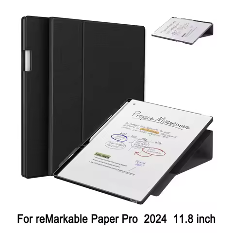 11.8'' PC Leather Case for ReMarkable Paper Pro 2024 11.8 Inch EBook Rotatable Dormant Protective Co