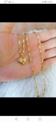 10k Saudi Gold plated Necklace set