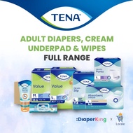 💕 CASHBACK 💕 TENA Adult Diapers Unisex - Adult Tape/Pants Diapers, Absorbent Underpad & Wet Wipes