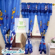 Doraemon Curtain with Drawstring and Fringe Size 100X150cm Langsir Tingkap Murah Langsir Blackout