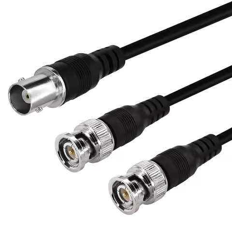 1pc BNC Splitter Cable BNC 1 Female to Dual 2x BNC Male Y Combiner Connector Adapter for Camera Vide